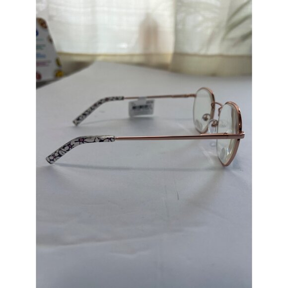 Life Is Good Round Blue Light Blocking Reading Glasses +2.25 Rose Gold Frame - Picture 3 of 9